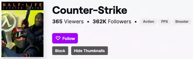 Counterstrike Logo in Twitch