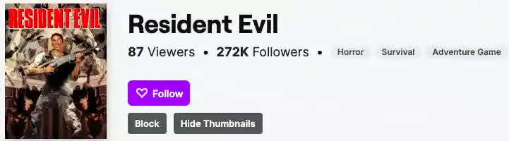 Resident Evil Logo in Twitch