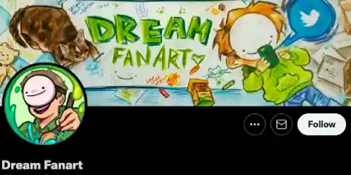 Dream's Twitter page for Fan Art
