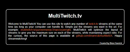 image showing multitwitch website homepage