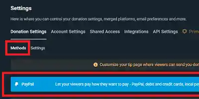Streamlabs Donation setup