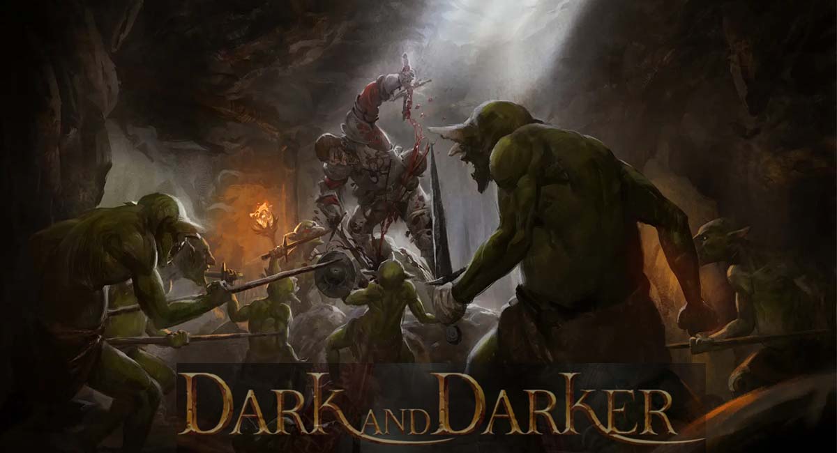 Image from a game with giant beast in a fighting pose from Dark and Darker Copyright case