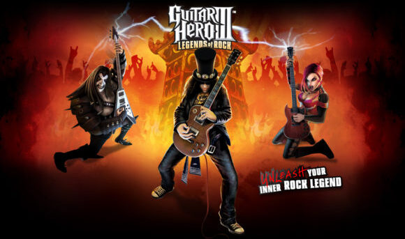 Guitar-Hero-Legends an image of three guitarist on the cover of Guitar Hero